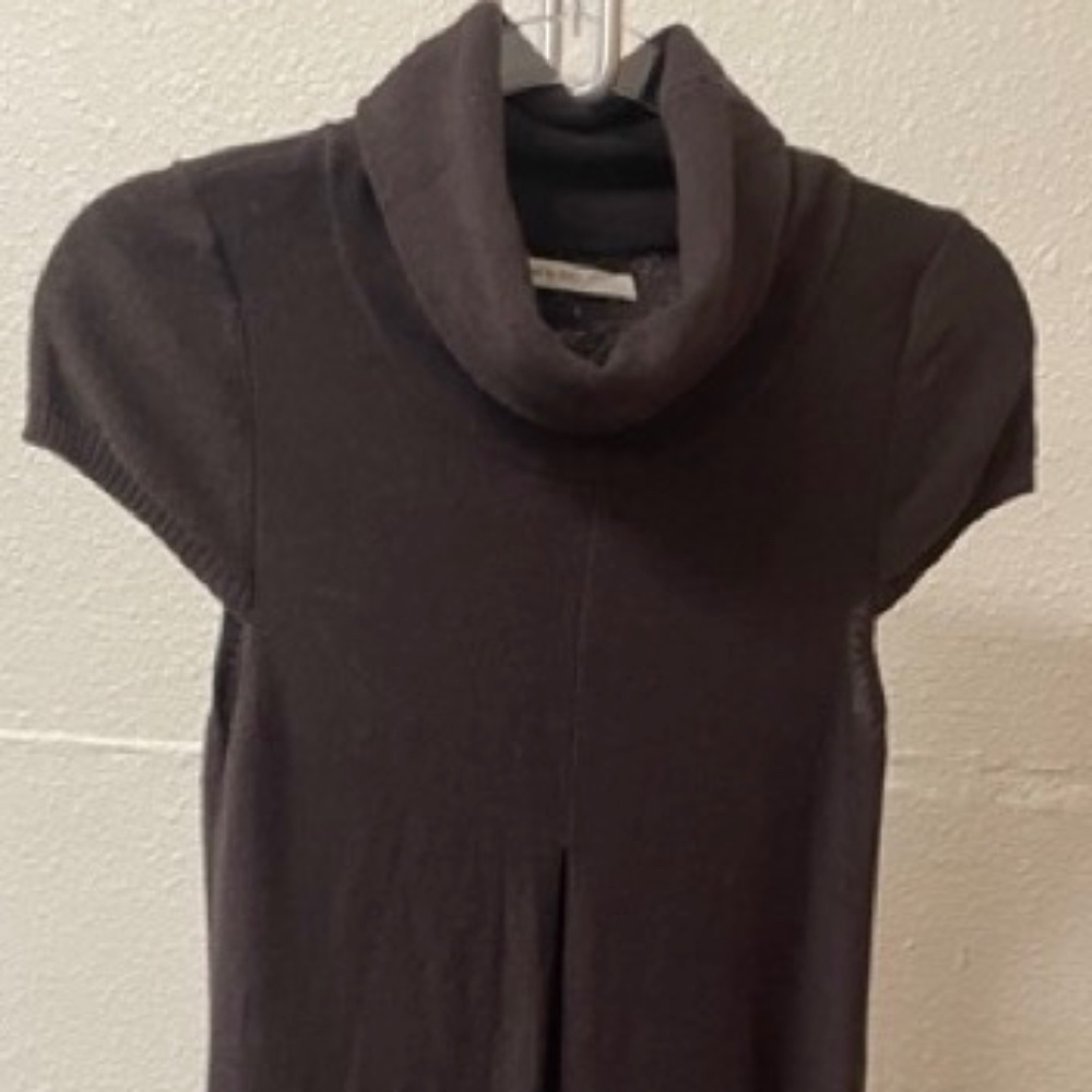 NWOT IKKS French Turtleneck Knit wool tunic in Brown in Size M